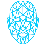 "Logo de FacePhi con diseño geométrico azul, relacionado con soluciones de RRHH y firma digital."